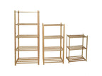 Wooden shelf with 3 shelves, 90x35x4 cm, 53456VBRL