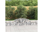 Arched gabion baskets, 7 pcs, 300x30x40-60, galvanized iron, 64349DMUG