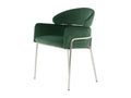 Bohometop Green/Silver Velvet Designer Chair 30540DZYS