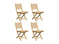 Bohometop 53842USEL Folding Garden Chairs, Set of 4, 43x54x88 cm