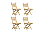 Bohometop 53842USEL Folding Garden Chairs, Set of 4, 43x54x88 cm