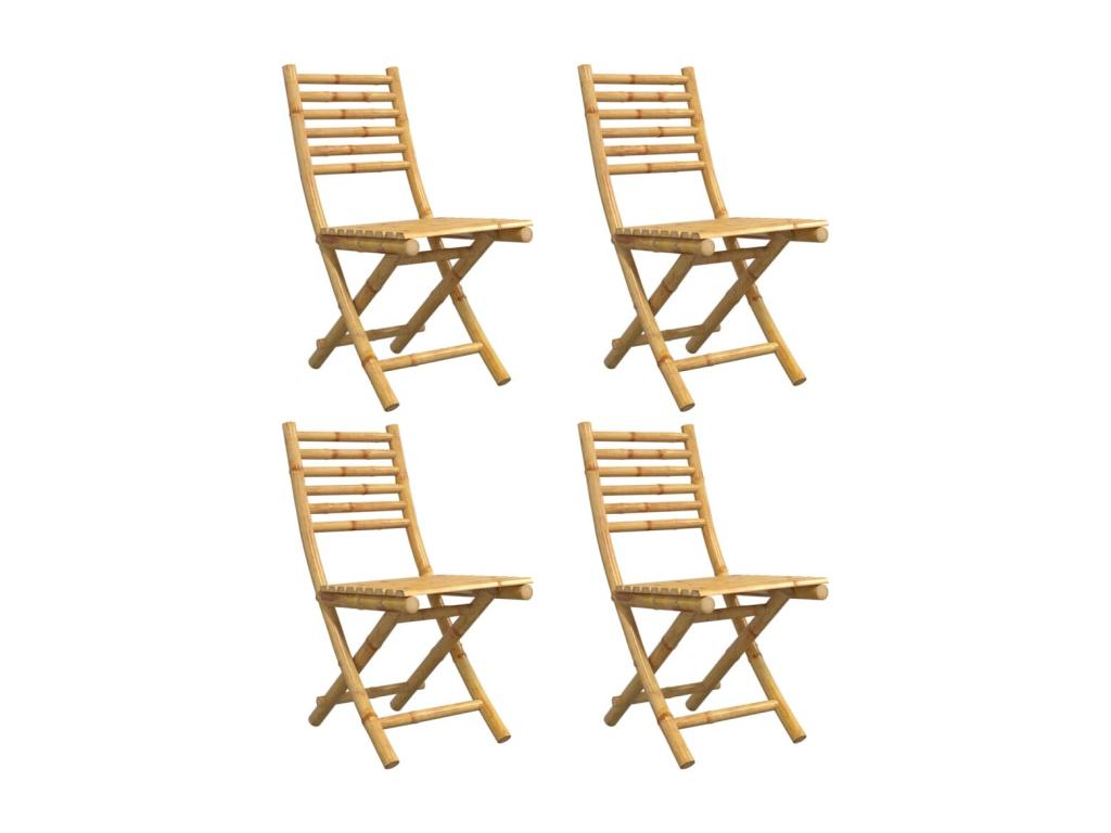 Bohometop 53842USEL Folding Garden Chairs, Set of 4, 43x54x88 cm