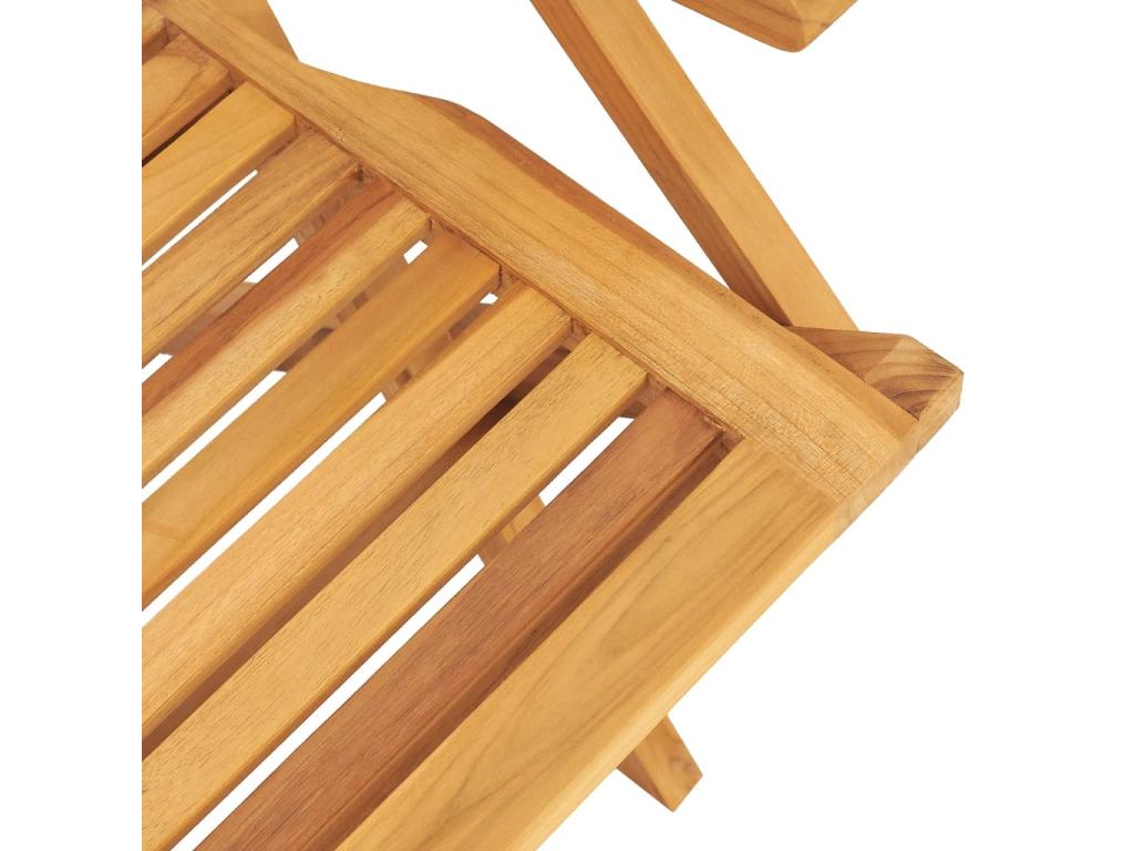 5-piece garden dining set, solid teak wood, 44849OSFN