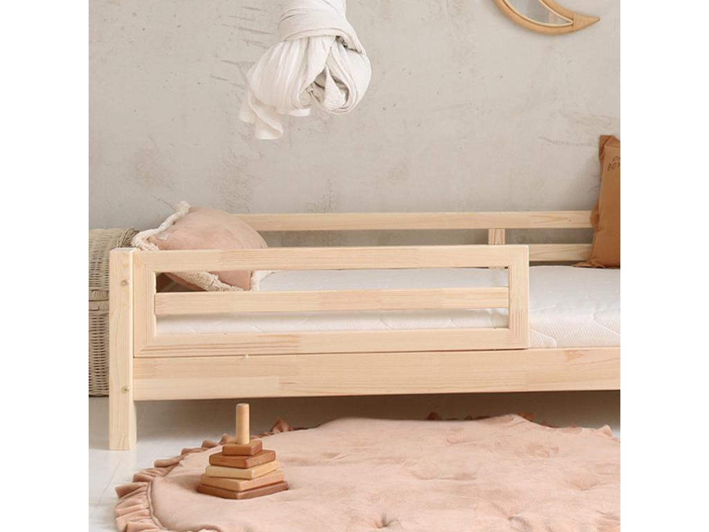 Bed 90x190 cm with guardrail and slatted base included, 10 cm legs. Bohometop 02383KMUI