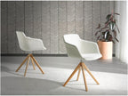 Nidchicshop Swivel Chair in fabric with light solid ash legs - Color Nidchicshop 55 47515XEXV