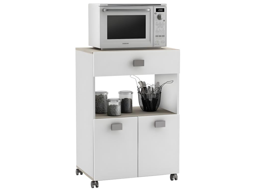 Bohometop kitchen cabinet for microwave in Bohometop/matte white - 59.6x88.3x41.2 cm 64271ZNKI