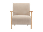 Nidchicshop 46951TWUD beige fabric and wood armchair