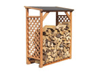 Simple honey-colored wooden log store 56132LEPR