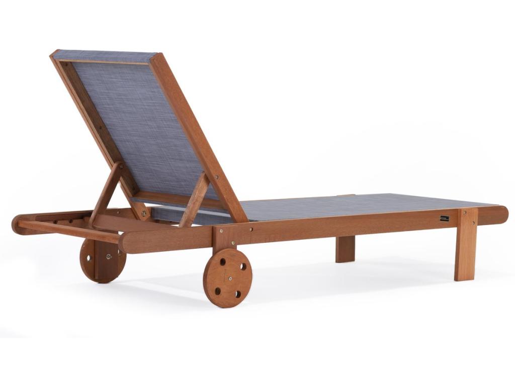 Saigon Exotic Wood Sun Lounger - Maple - Grey 66989AMJD