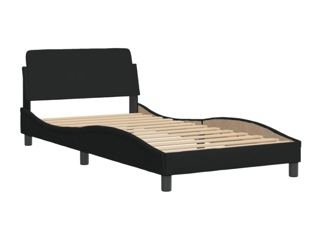 Bed with black mattress 100x200 cm fabric 41627CNLG