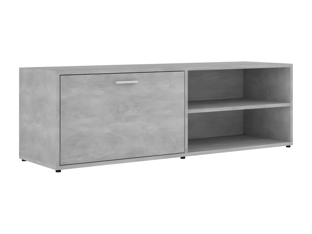 TV stand, concrete grey, 120x34x37 cm, chipboard, 83849AGFG
