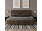 Bohometop 38376UQOZ Raised double storage bed 160x190 with straight headboard in walnut