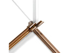 Brushed copper shower enclosure 100x120cm, left-hand pivot, Nidchicshop, front access 40257YZKE