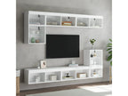 Bohometop TV stand with LED lights, 2 pieces, white, 80x30x30 cm, 74040NUDM