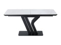 Bohometop Extendable Dining Table for 6 to 8 People in Ceramic and Metal - White and Black Marble Effect - Bohometop 20412HYZN