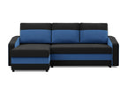 Corner sofa with sleeping function, Universal Seite Black Dark Blue 83998TAOH