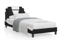 Bed with black and white mattress 80x200 cm faux leather 74975VQWZ