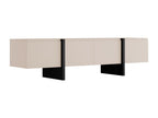 Bohometop TV stand with 4 doors - Beige and Black - Bohometop 43714WKVK