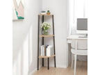 3-Tier Corner Shelf, Light Brown and Black, 45.5x31.5x120 cm, 56115WKKA