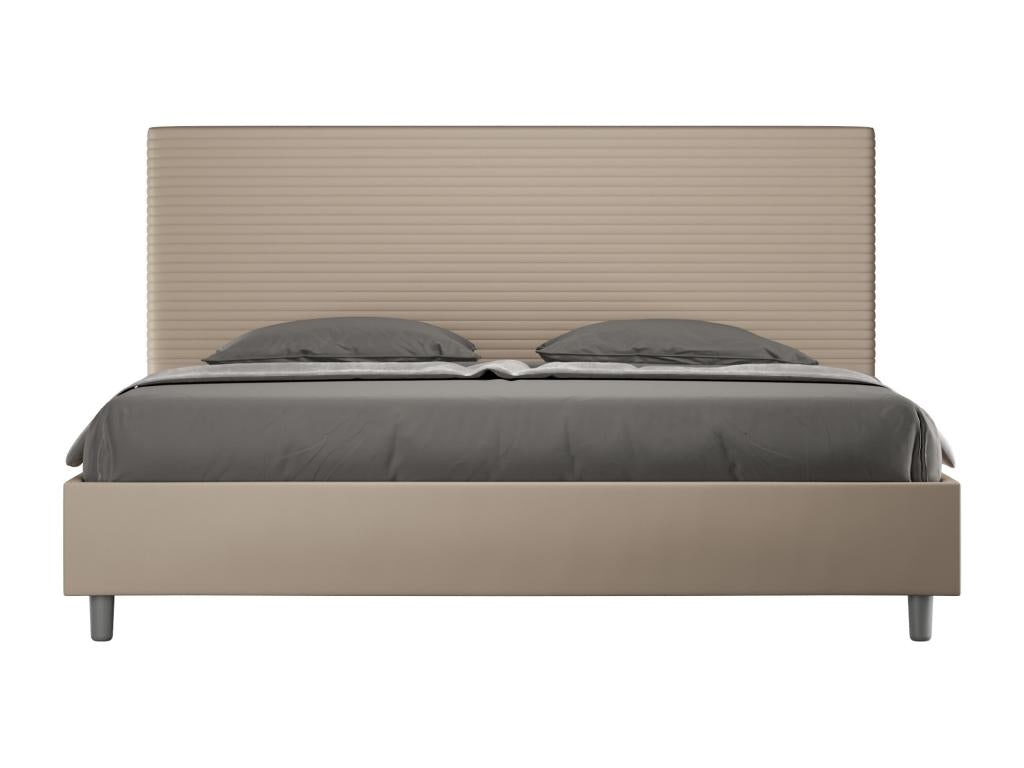 Bohometop size bed without slatted base, upholstered, 200x210 cm, faux leather, Bohometop 08507LSML