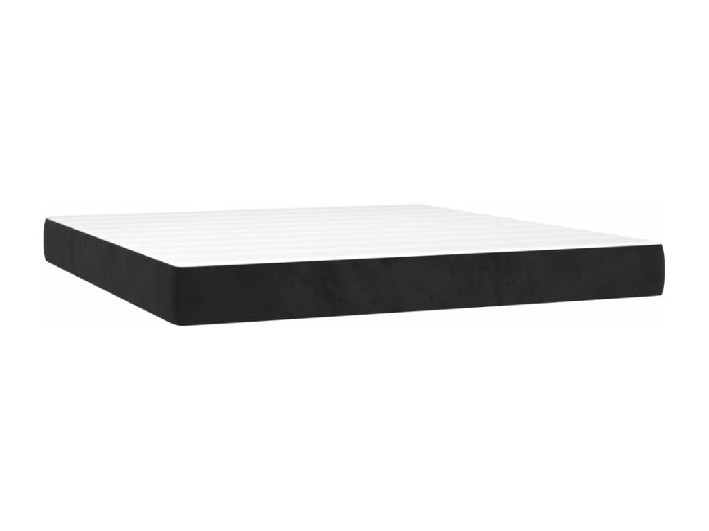 Bohometop bed base with mattress, black, 180x200 cm, velvet, 91688SKUO