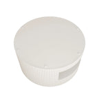 31.5" Round Coffee Table with 2-Tier Storage - Black, Embossed Stripe Design, 110 lb Capacity, Waterproof Surface, No Assembly Required