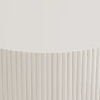 31.5" Round Coffee Table with 2-Tier Storage - Black, Embossed Stripe Design, 110 lb Capacity, Waterproof Surface, No Assembly Required