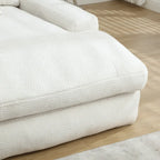 Chenille 2-Seater Lazy Sofa with 5 Back Pillows - 350 lb Capacity, No Assembly, High-Resilience Foam, Modern Relaxation Sofa