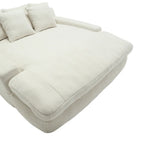 Chenille 2-Seater Lazy Sofa with 5 Back Pillows - 350 lb Capacity, No Assembly, High-Resilience Foam, Modern Relaxation Sofa