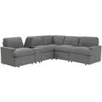 Power Recliner Corner Sofa with Storage & Cup Holders - 93" Wide, Beige Linen, Home Theater Sectional, 220 lbs per Seat Capacity