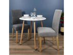 Bohometop - Round White Table with Wood Effect Legs 31940KMCW