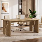 5 ft Conference Table for Meeting Room - Light Brown MDF Top, 350 lb Capacity, Seats 4-6, Modern Leg Design, Easy Assembly