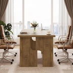 5 ft Conference Table for Meeting Room - Light Brown MDF Top, 350 lb Capacity, Seats 4-6, Modern Leg Design, Easy Assembly