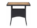Homelumiere Premium - Outdoor Table Black Woven Resin and Solid Wood by Homelumiere