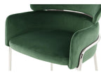 Bohometop Green/Silver Velvet Designer Chair 30540DZYS