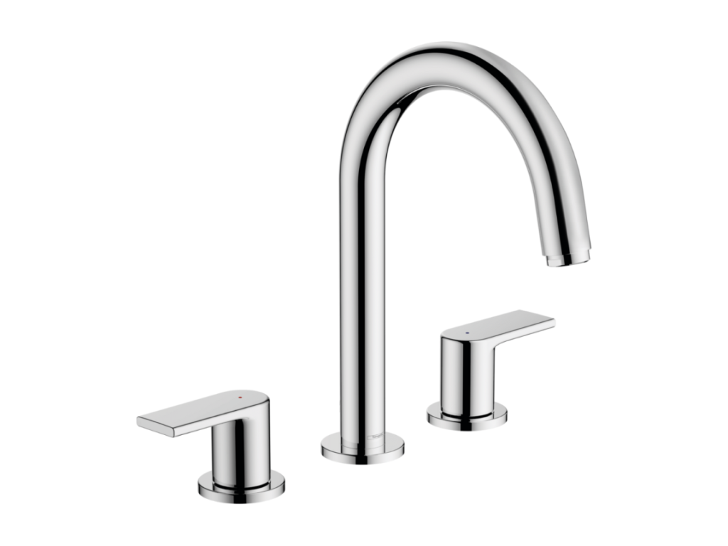 Bohometop 3-hole chrome mixer tap with pop-up waste and synthetic waste 24143UNIQ