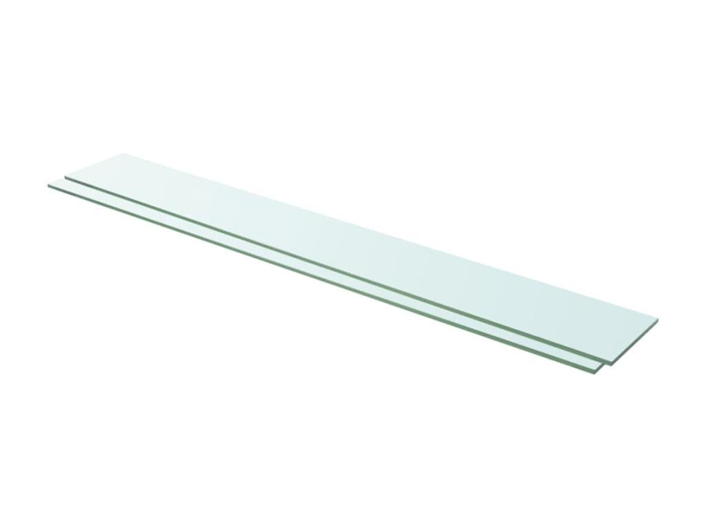 Shelf panels, 2 pcs, Clear Glass, 110x15 cm, 98550CQWN