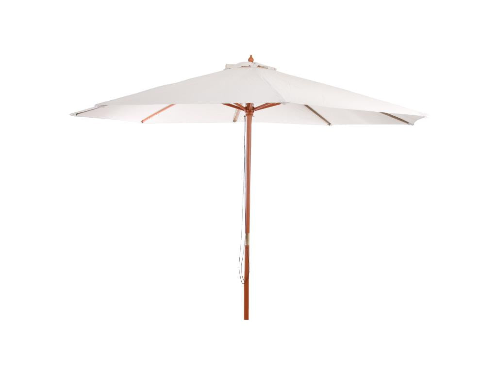 Wooden parasol garden parasol Bohometop market parasol 3.5m - cream 84090HHBP