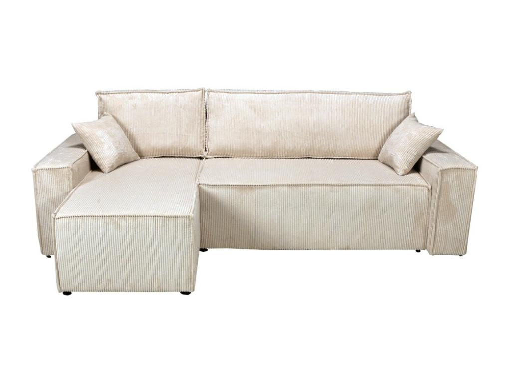 Bohometop convertible and reversible corner sofa with storage in corduroy / Beige 96093QLMM