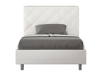 Bohometop 26318EEFR Upholstered Storage Bed 140x200 White Faux Leather