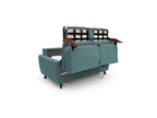 Bohometop Convertible Sofa Bed in Soft Waterproof Fabric T02 208 cm Matte - 160x197 Duck Blue 21585KHJO