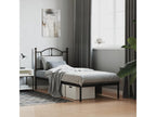 Metal bed frame with black headboard 90x200 cm 03088LTKH