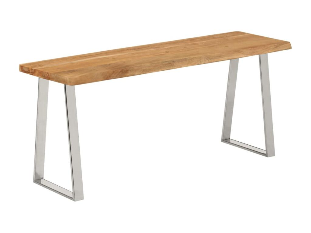 Bench with living edge, 105 cm, solid Bohometop wood, 97273ZCAO