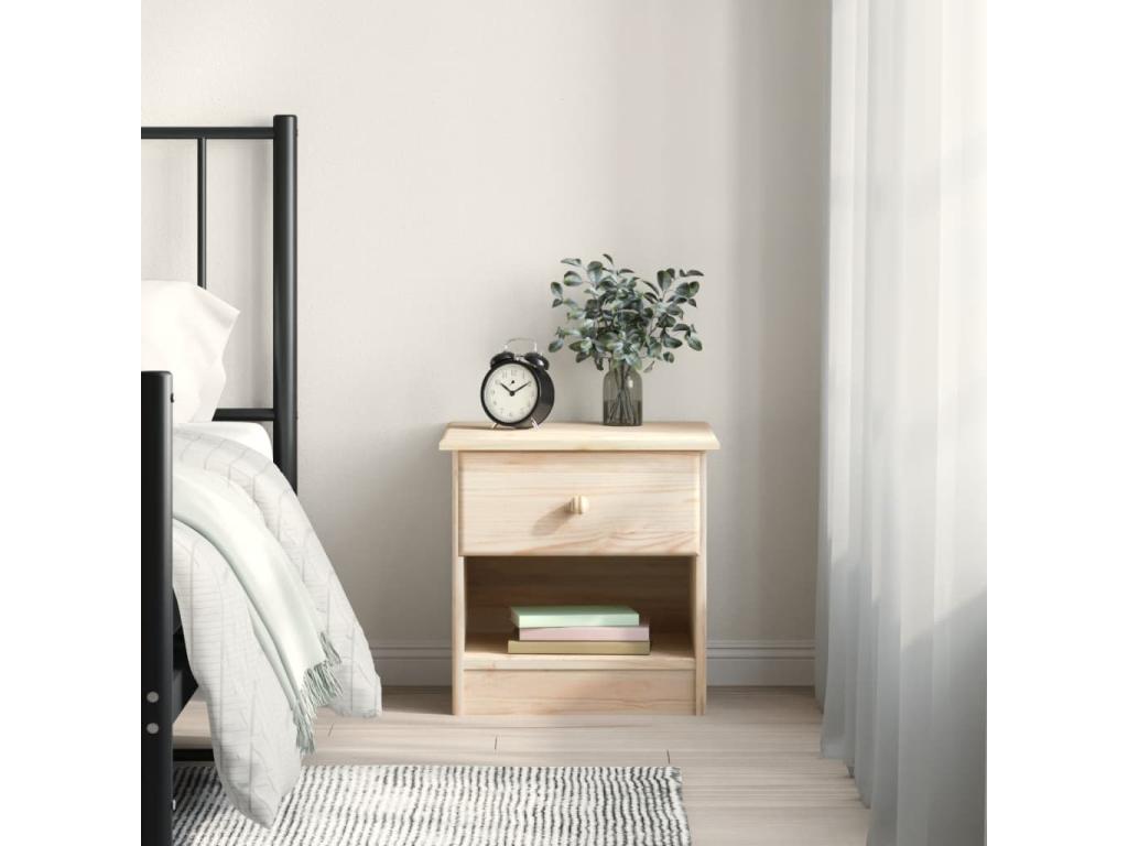 Bohometop bedside table 43x35x40.5 cm solid pine wood 36334JRXG