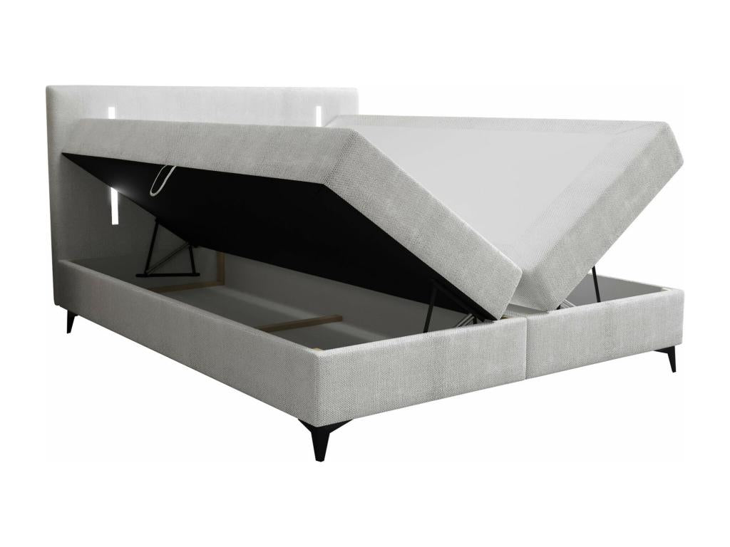 Homelumiere 147 Double Continental Bed Gray 180x200 Tapestry 185x207cm