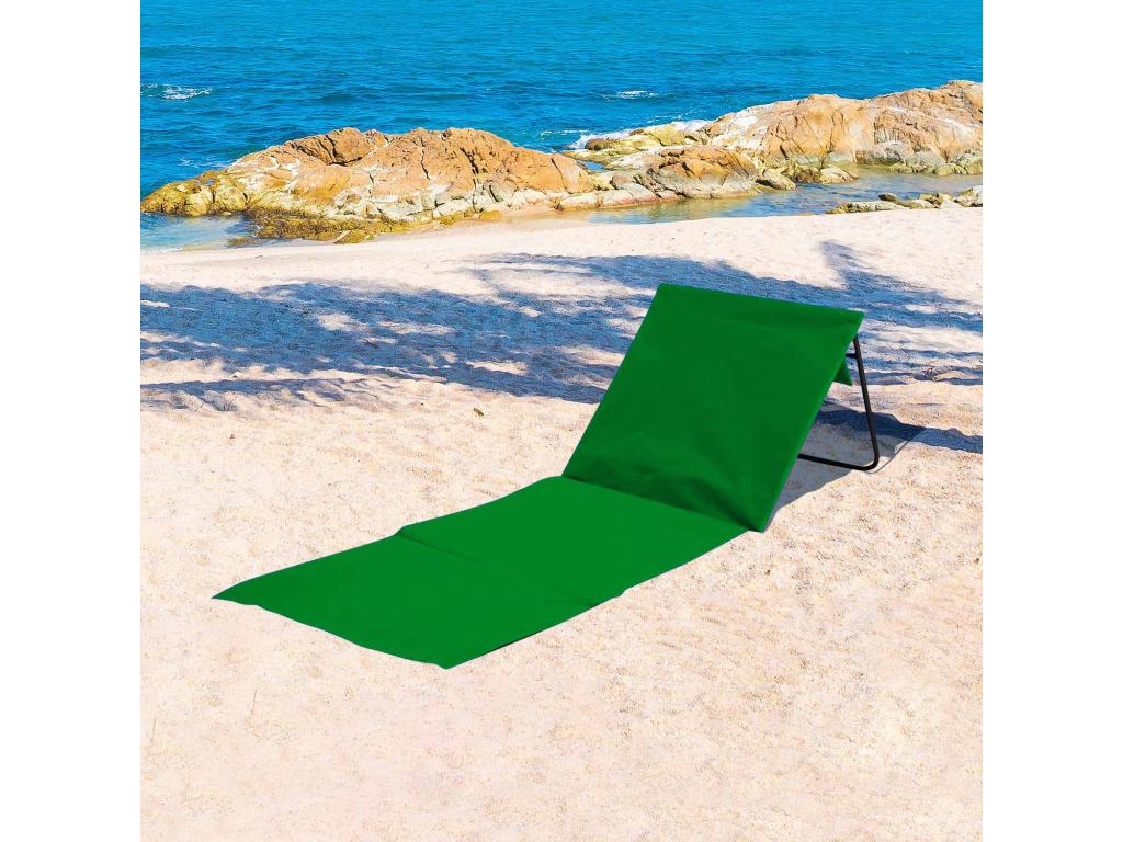 Pack of 2 Foldable Padded Beach Mats with Backrest 153x51x42cm O91 95991MQQF