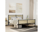 Nidchicshop oak metal bed frame (mattress not included) 140x200 cm 59629KTRV