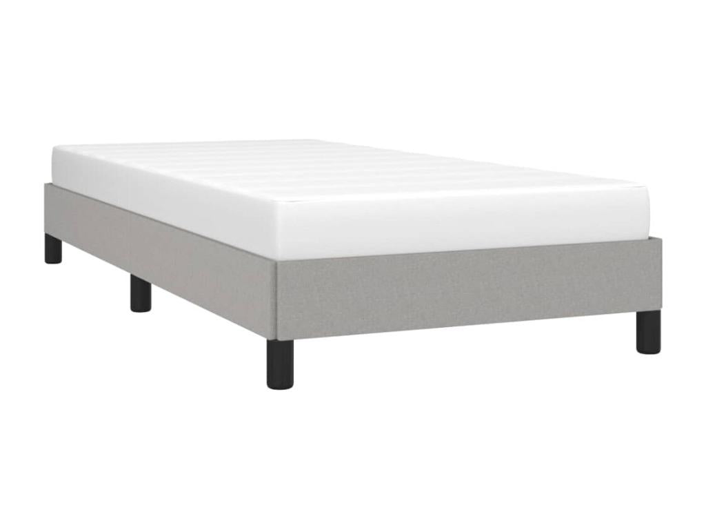 Bed frame without mattress light gray 90x190 cm fabric 70993KQRR