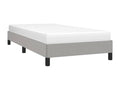 Bed frame without mattress light gray 90x190 cm fabric 70993KQRR