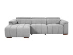 Homelumiere left-hand corner sofa in light grey electric fabric